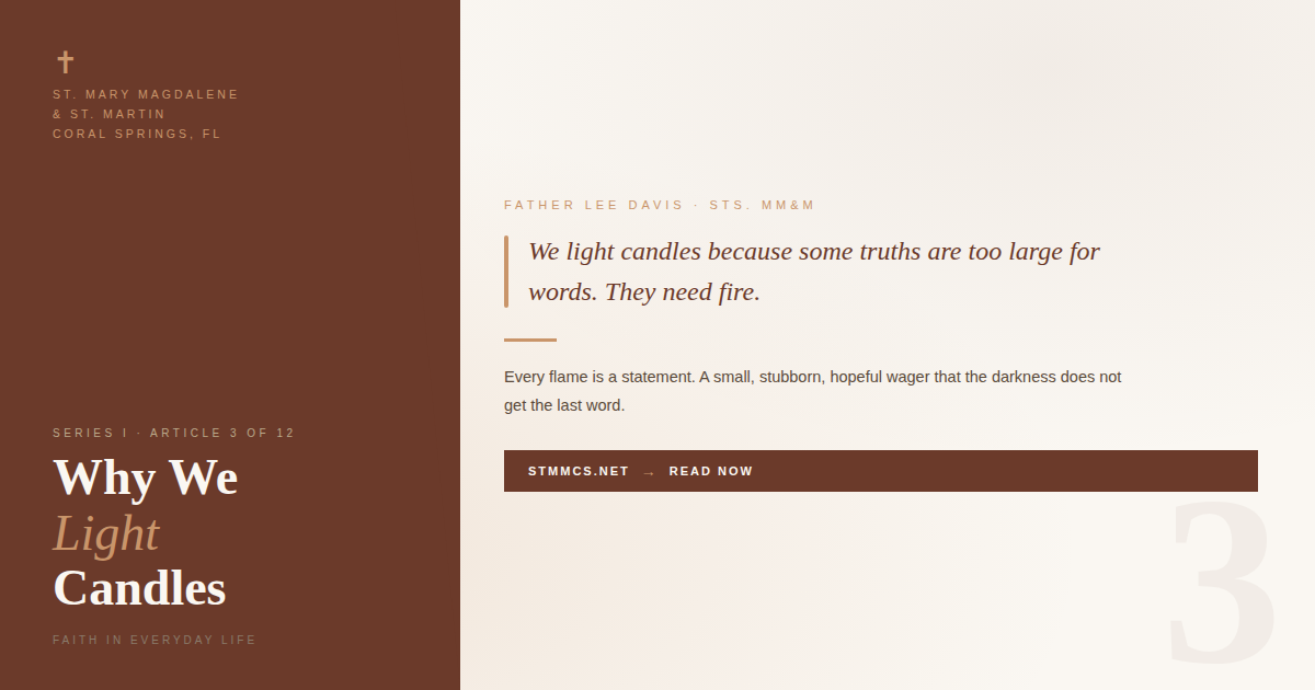 Title slide Why we light candles