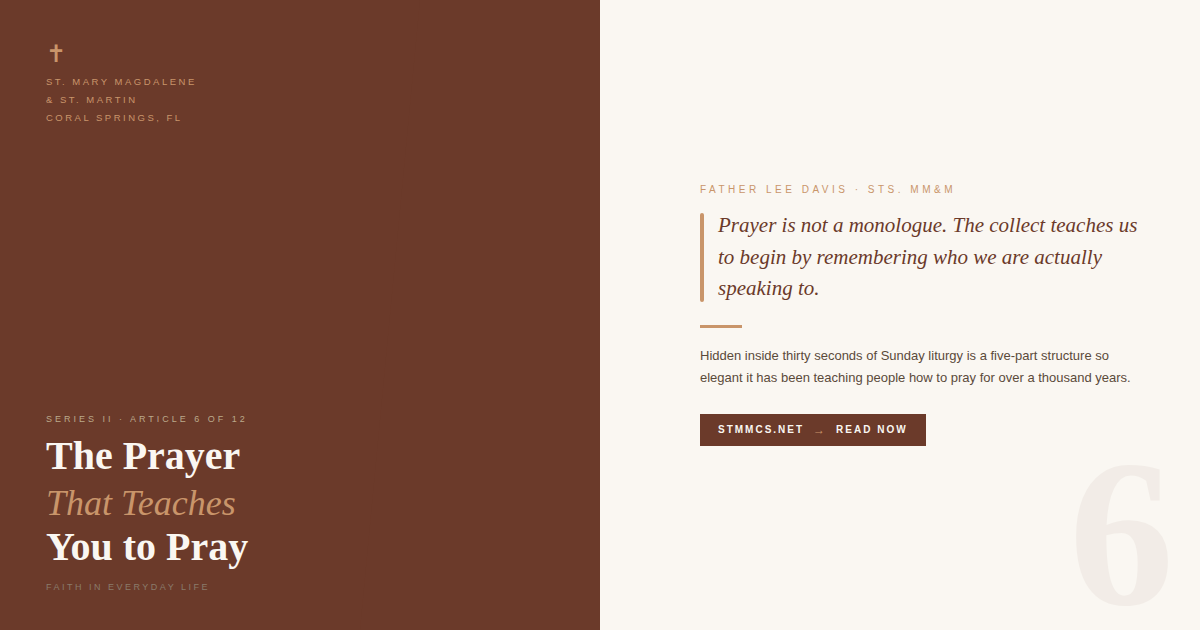 Title slide Faith in Everyday Life; The Collet, A Prayer that teaches you how to Pray