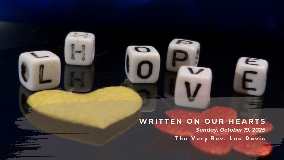 the word love and a heart