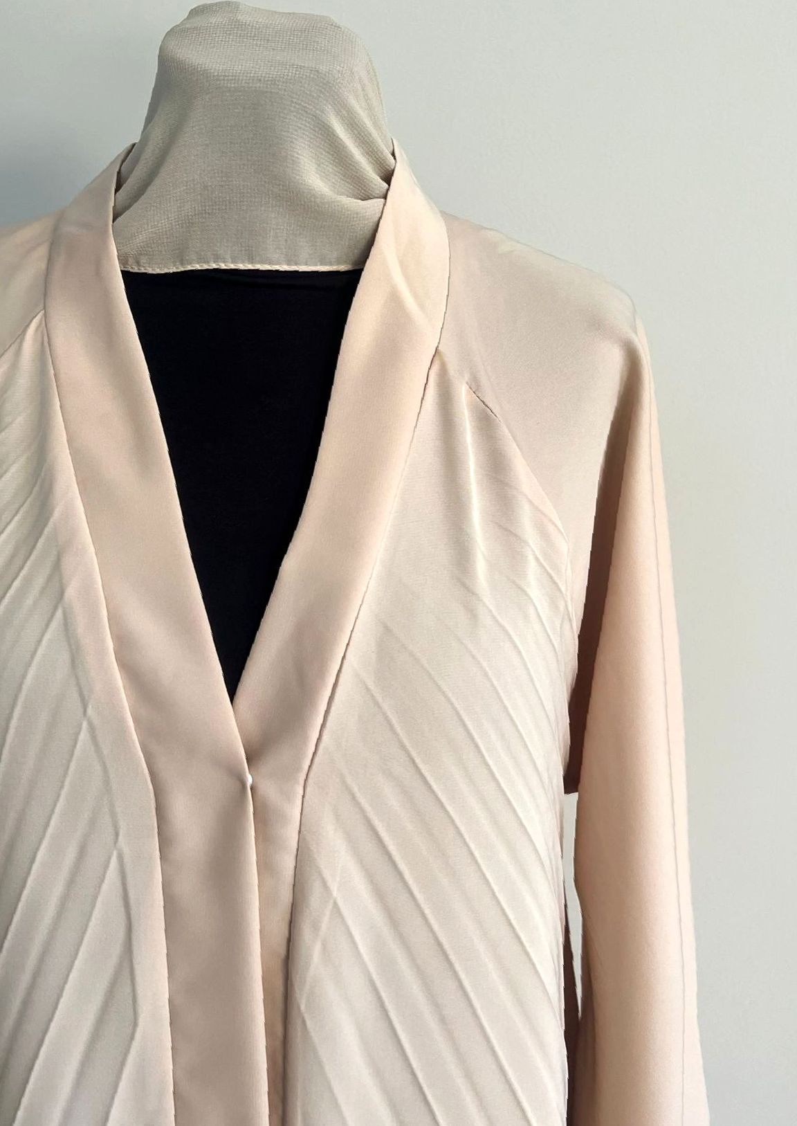 LAIBAH - Nida Pleated Abaya - Beige