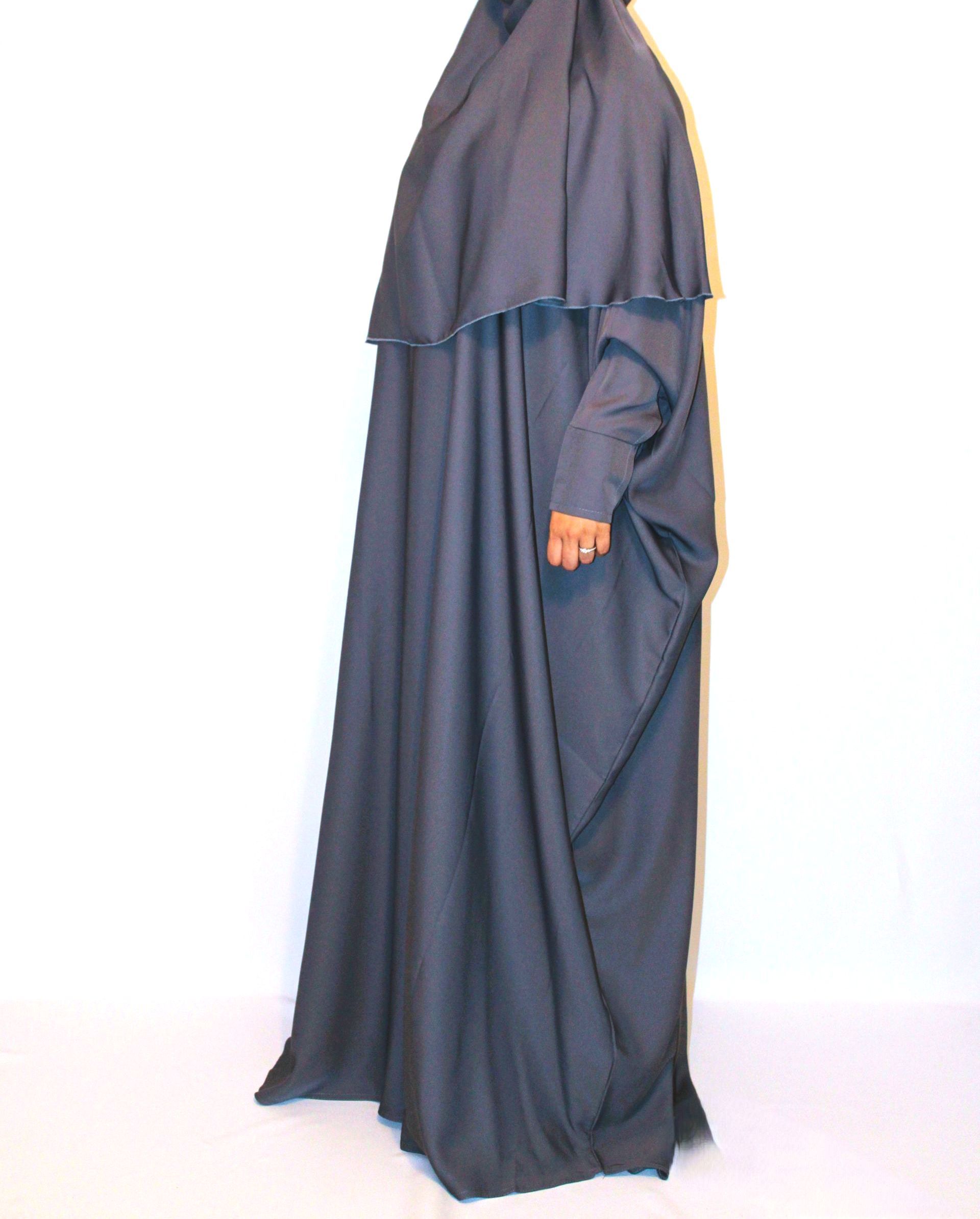 HAWA - 2 piece Jilbab - Dark Grey