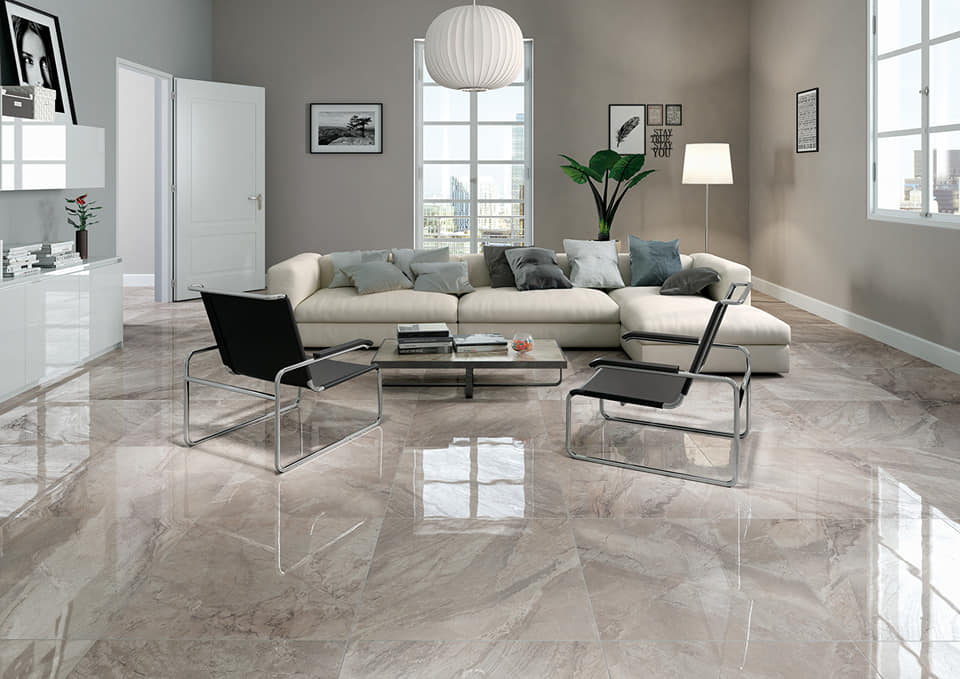 pavimento in marmo beige