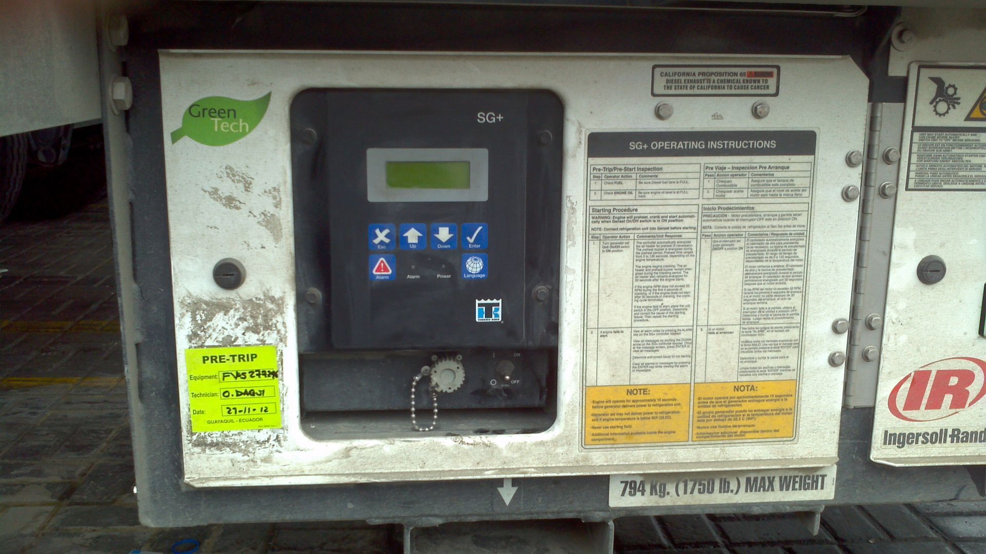 Sistema hidráulico para generadores y compresores