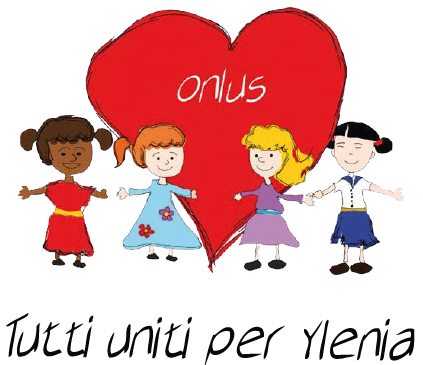 Quattro bambini illustrati che si tengono per mano davanti a un grande cuore rosso con la scritta 