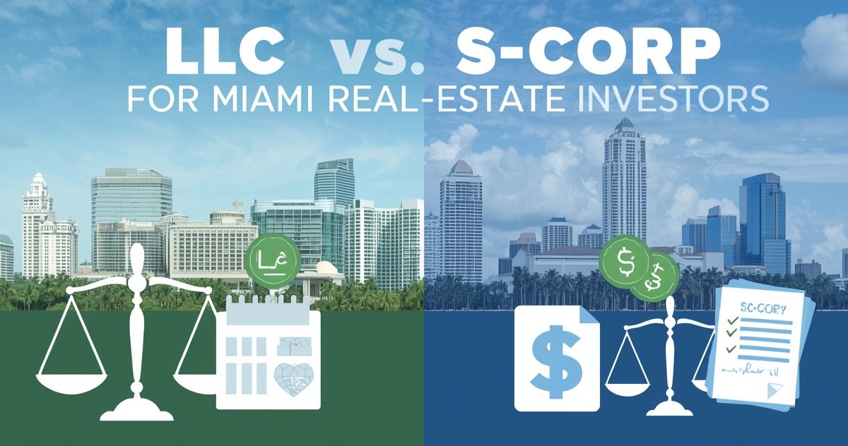 LLC vs. S-Corp for Miami Real-Estate Investors