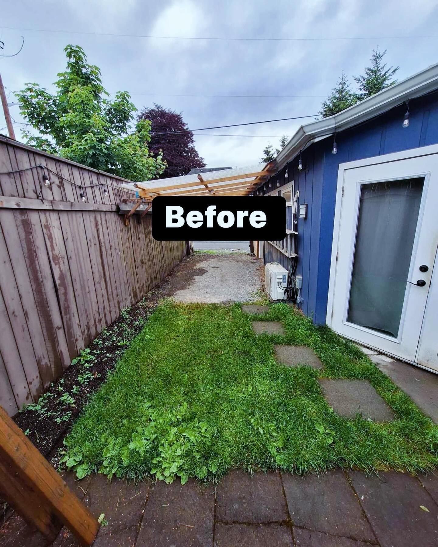 A picture of a brick walkway before being cleaned.| Everett, WA | JMS Concrete & Construction LLC