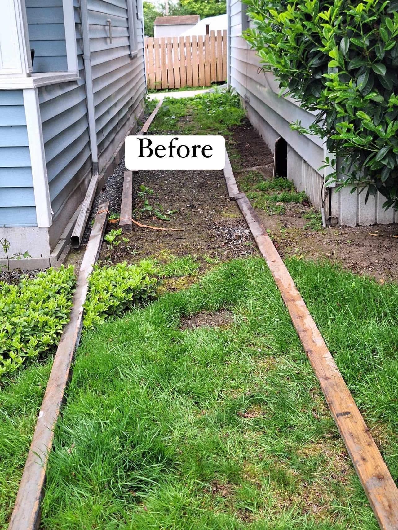 A picture of a brick walkway before being cleaned.| Everett, WA | JMS Concrete & Construction LLC