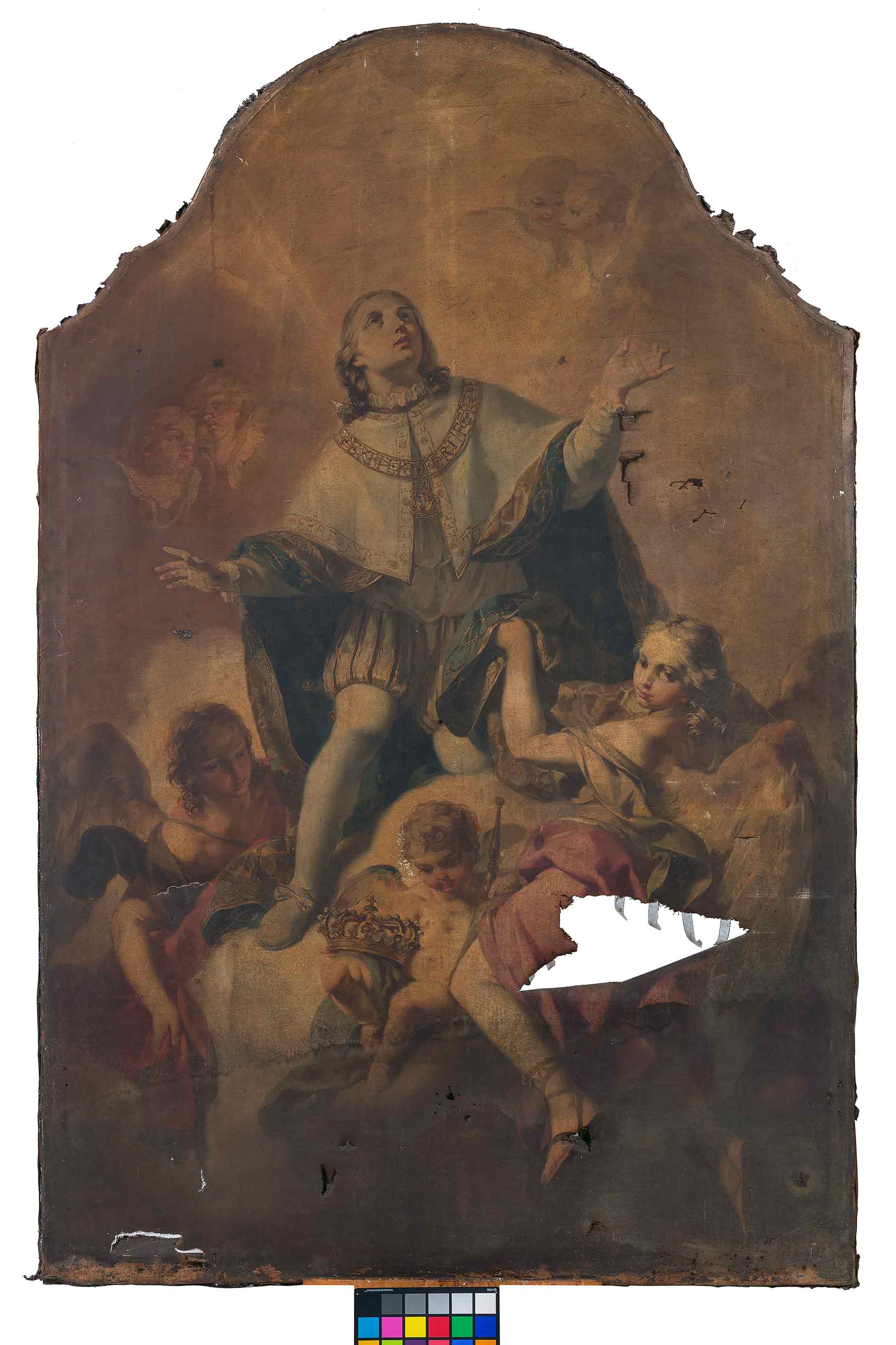 affreschi di Corrado Giaquinto prima del restauro