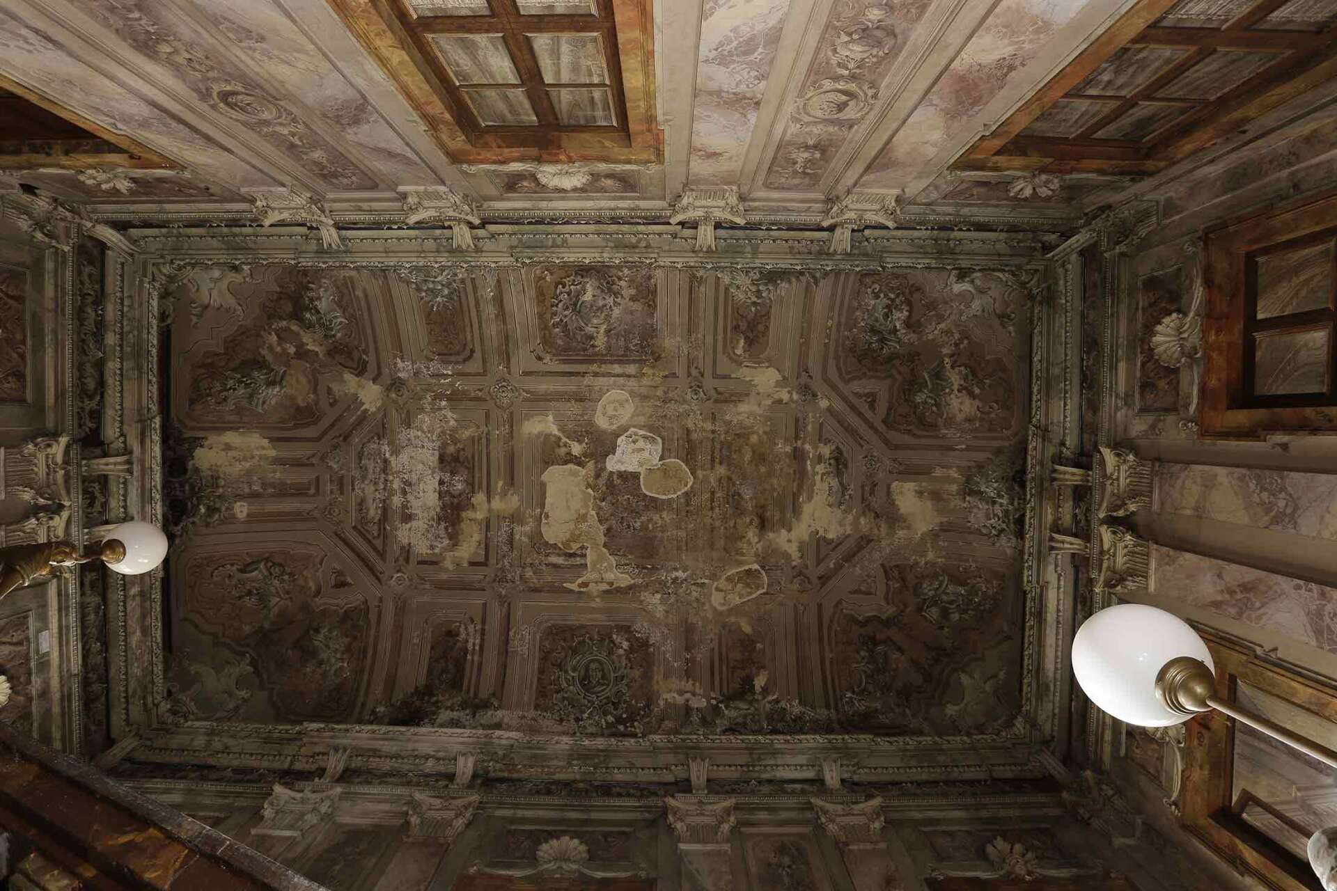 affresco palazzo Ottolenghi prima del restauro