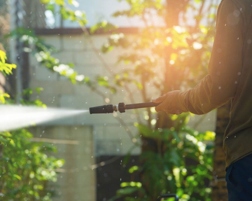 Dynamic Pressure Washing in Progress - Expert Cleaner in Byron Bay