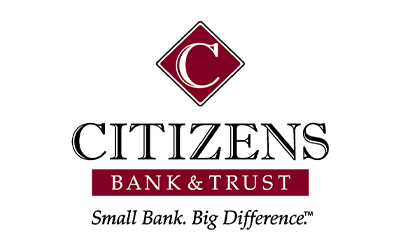 A logo for citizens bank and trust small bank big difference