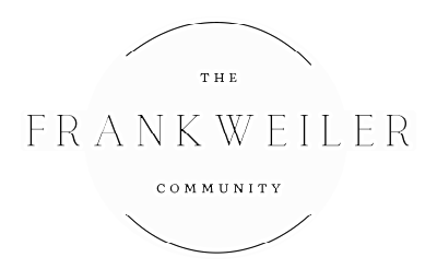 A black and white logo for frank weiler community