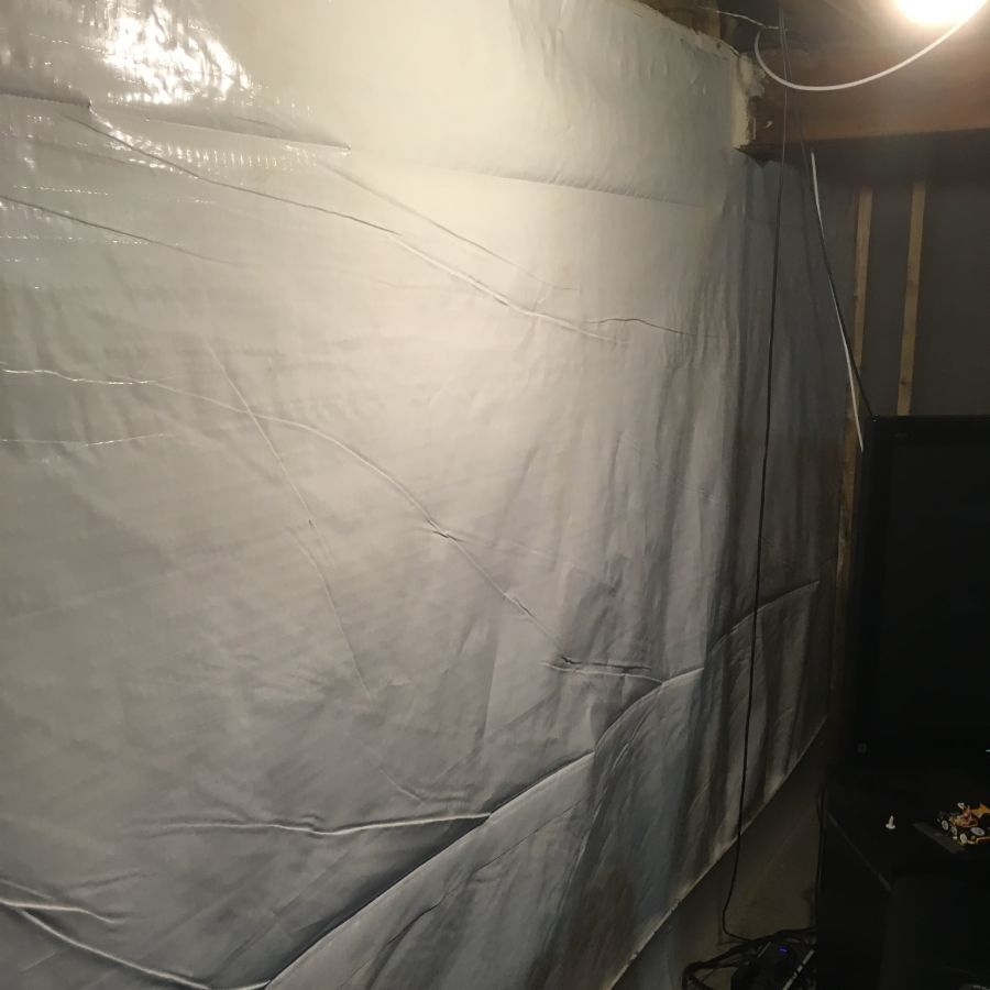 Plastic waterproofing added to home