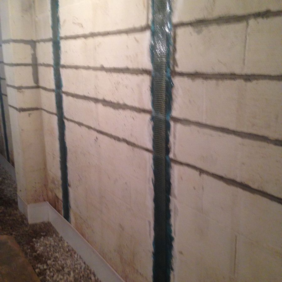 Foundation repair in progress in Erie, PA