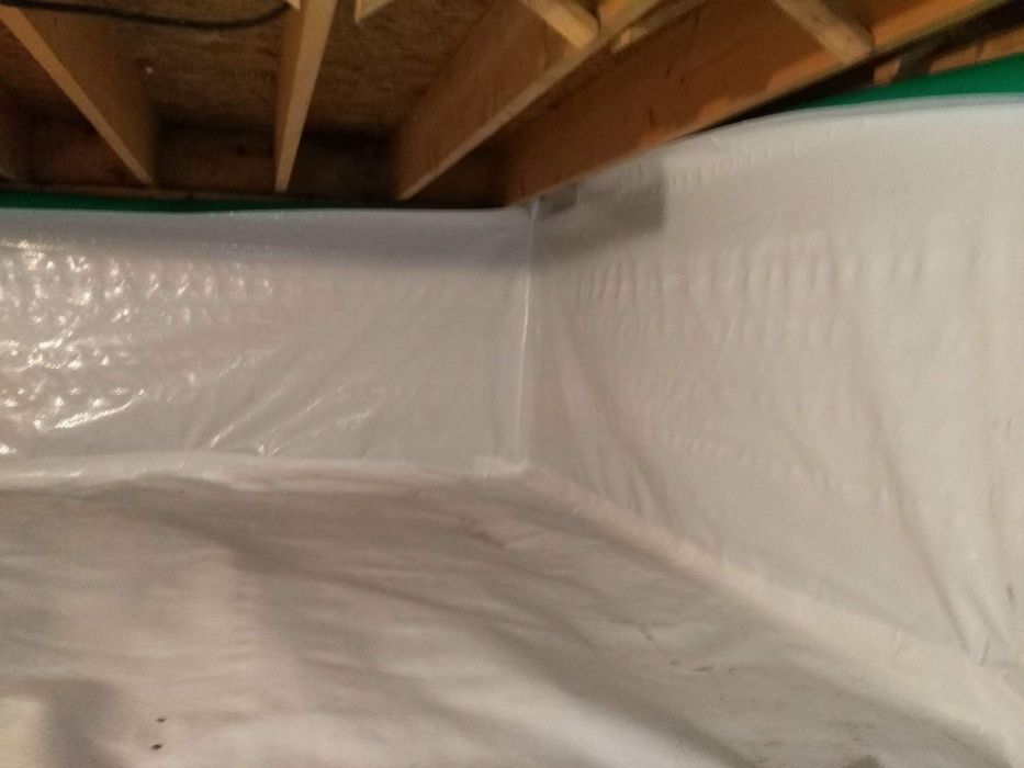 Plastic material added to help with waterproofing