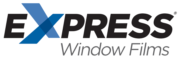 The express window films logo is blue and black on a white background.