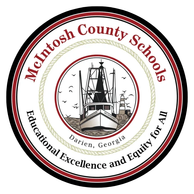 A logo for mcintosh county schools educational excellence and equity for all