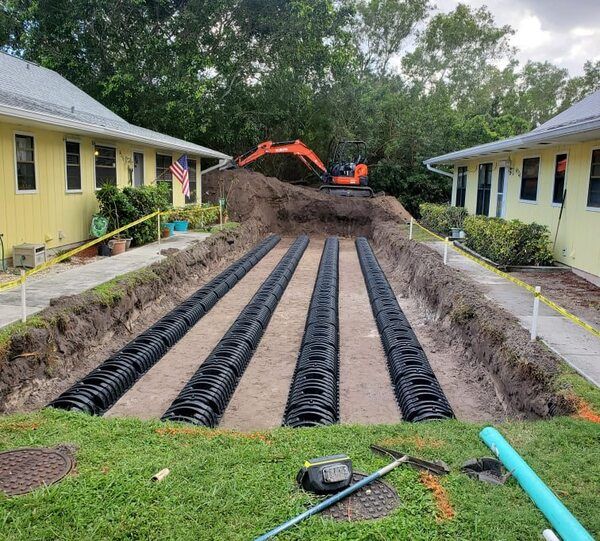 professional septic drain field excavation by rooter one