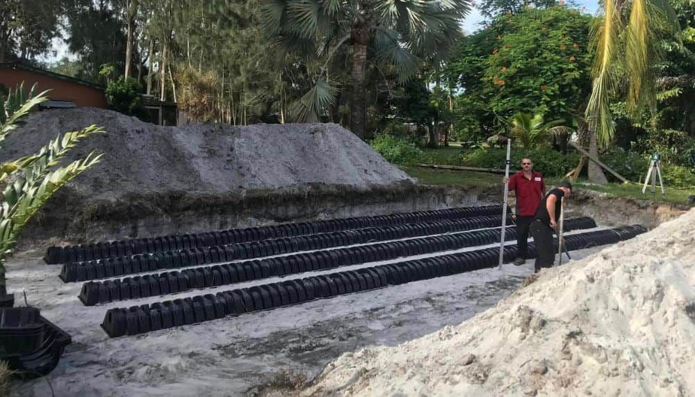 septic drain field installation