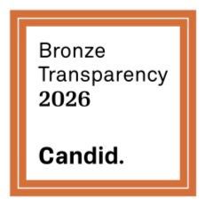 Bronze Transparency 2026 award badge with orange border and Candid logo