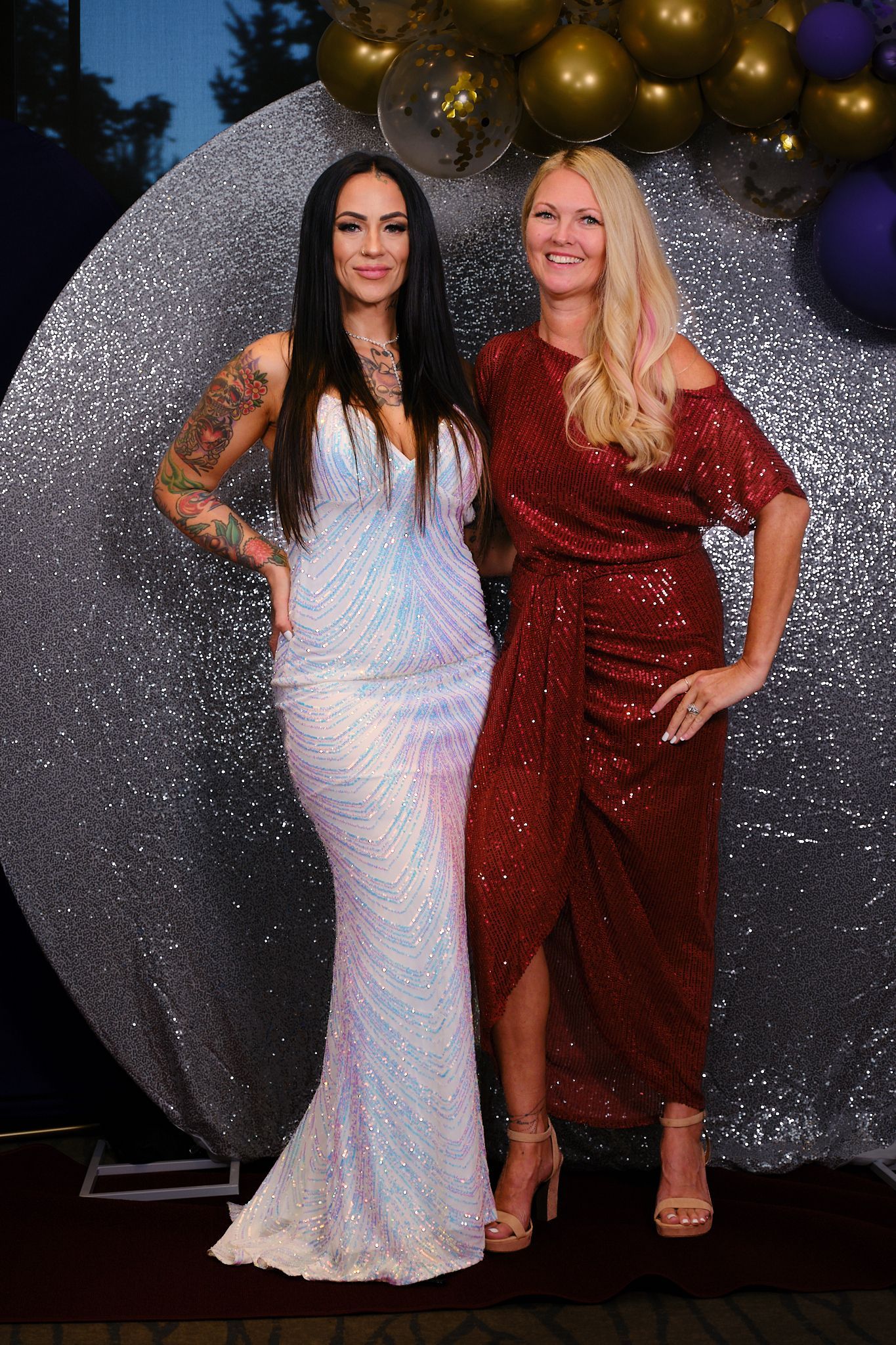 Two women in formal.