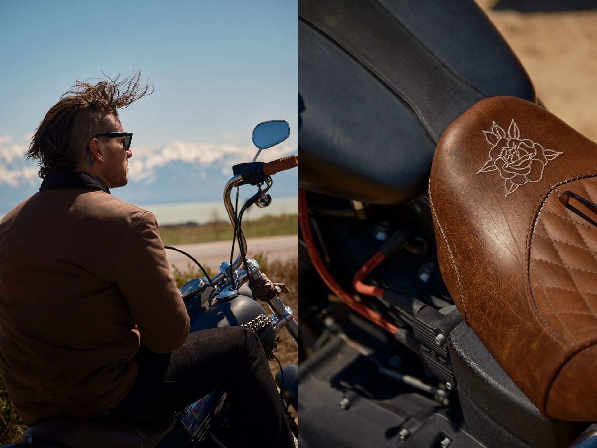 A person with a mohawk hairstyle.