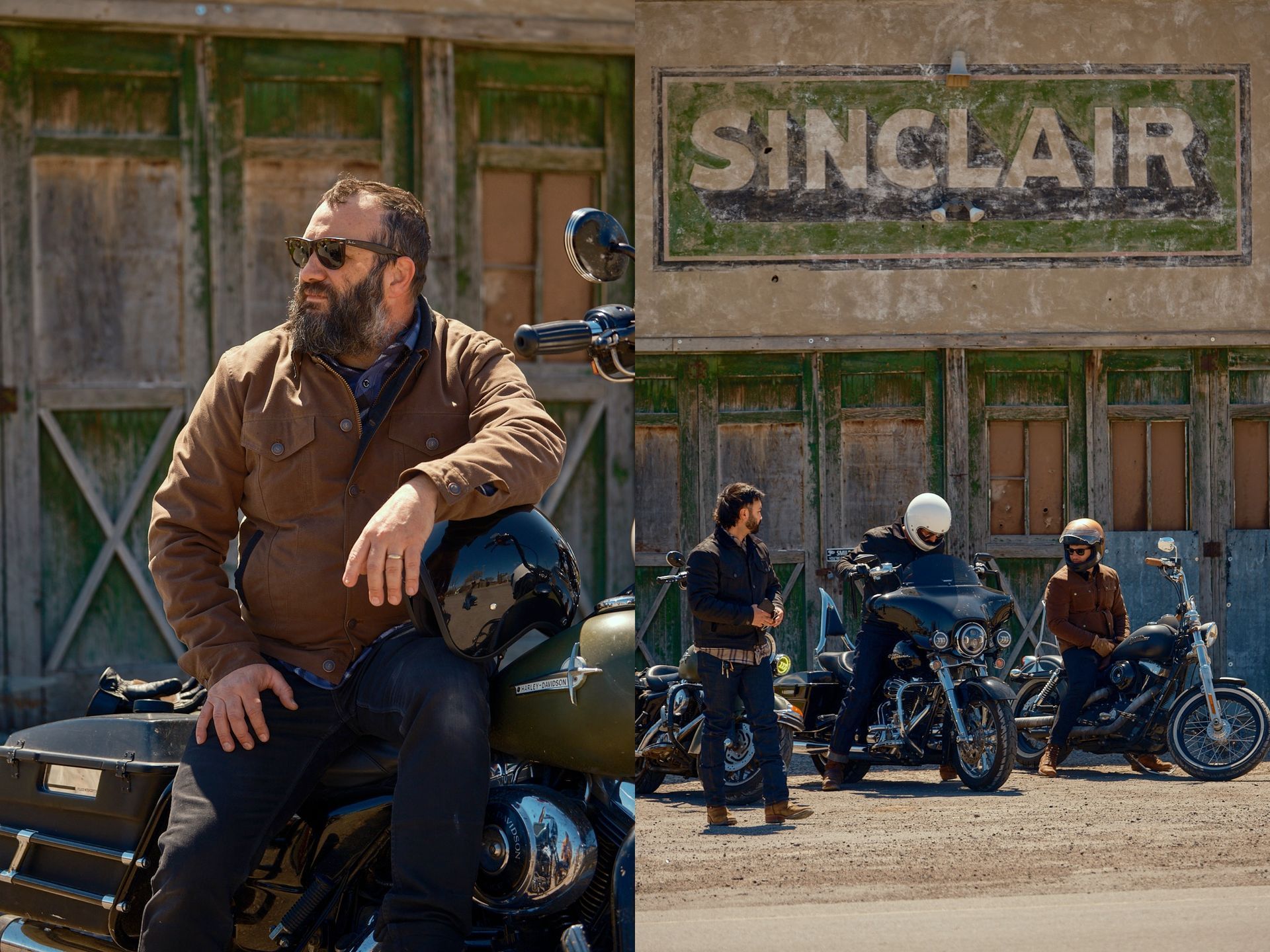 A side-by-side shot of motorcyclists.