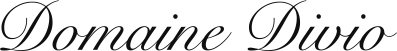 Script-style “Domaine Divio” logo in black on a white background