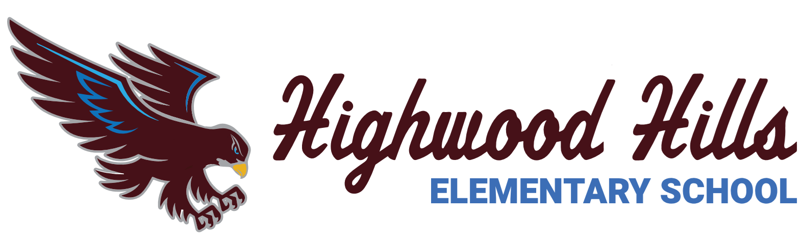 a logo for highwood hills elementary school with an eagle, SPPS Highwood Hills Enrollment