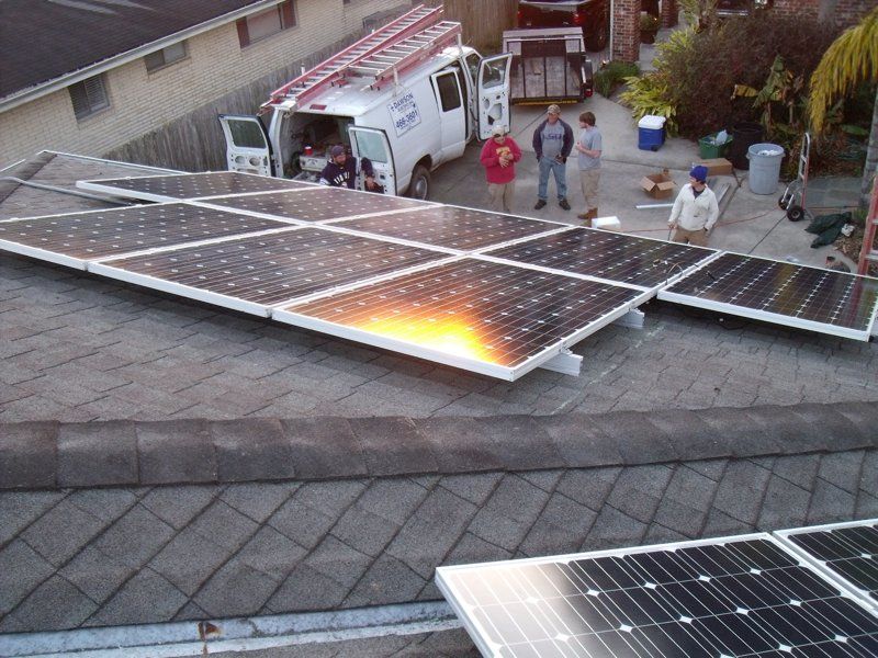 solar panels installed on residential roof