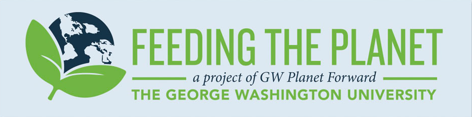 a logo for feeding the planet a project of gw planet forward