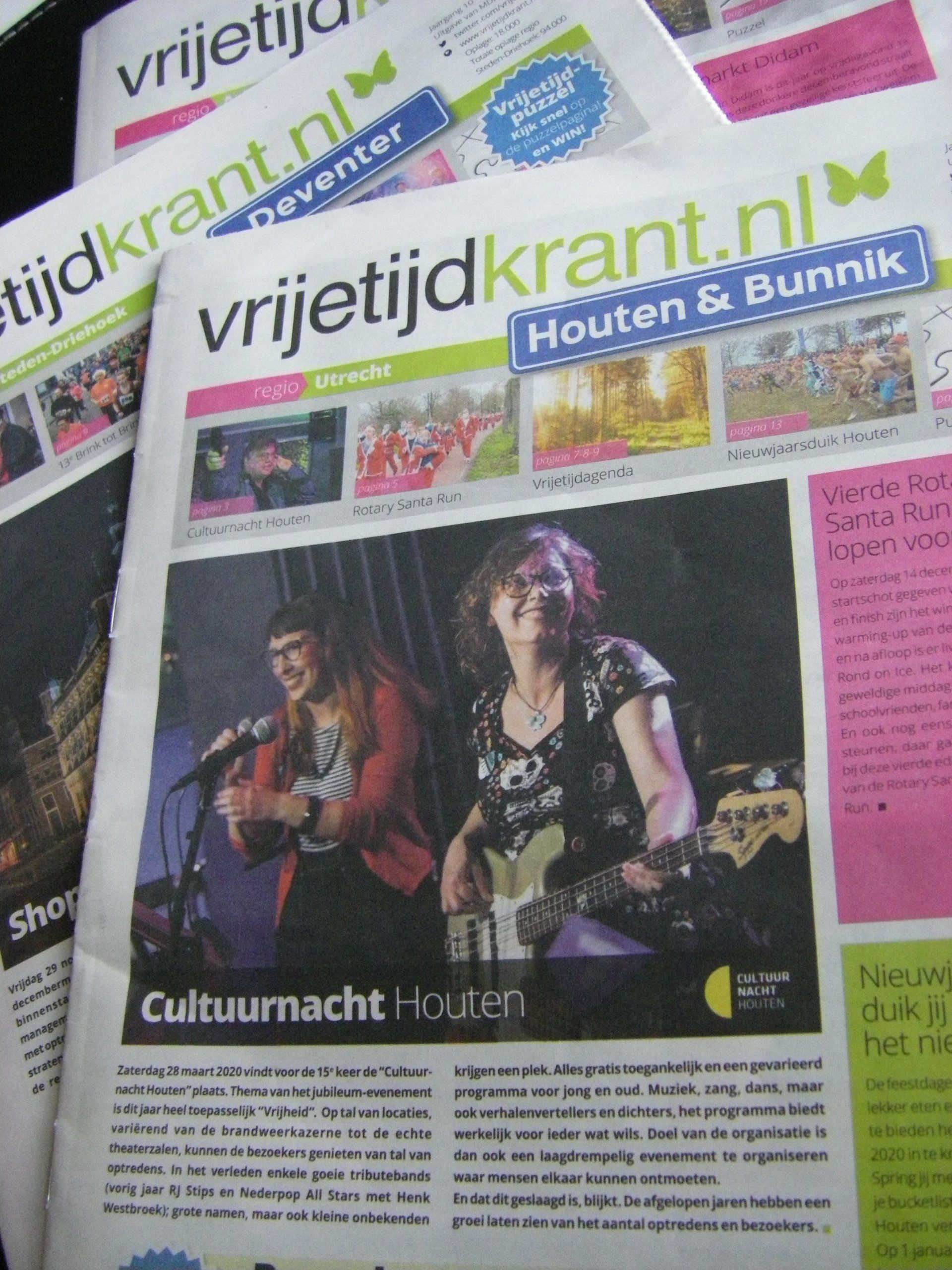 stapel Vrijetijd-kranten