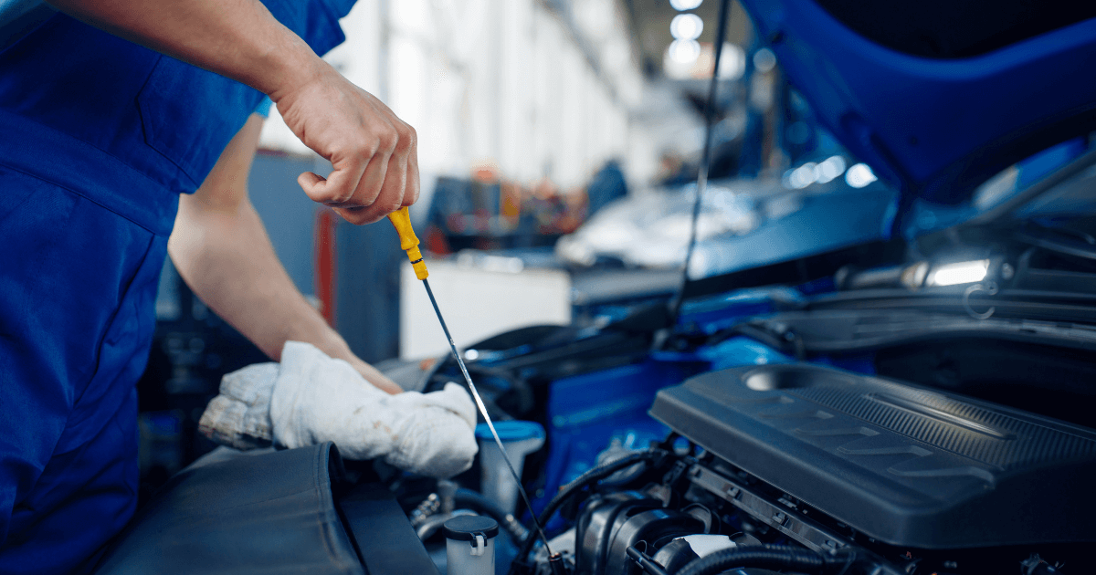 mechanic doing an oil change