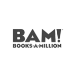 A black and white logo for bam books a million.