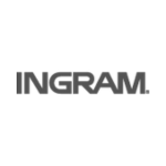 The logo for ingram is a gray logo on a white background.