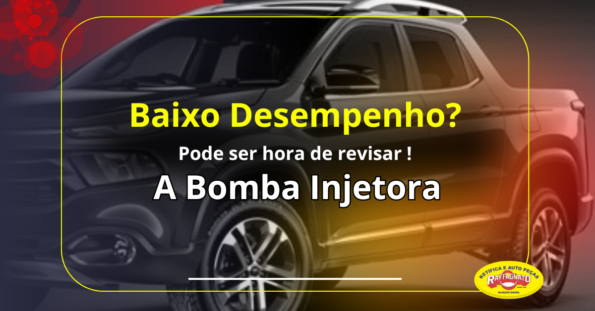 A black truck with the words baixo desempenho on it