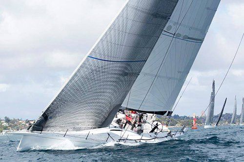View of a repaired sailing boat