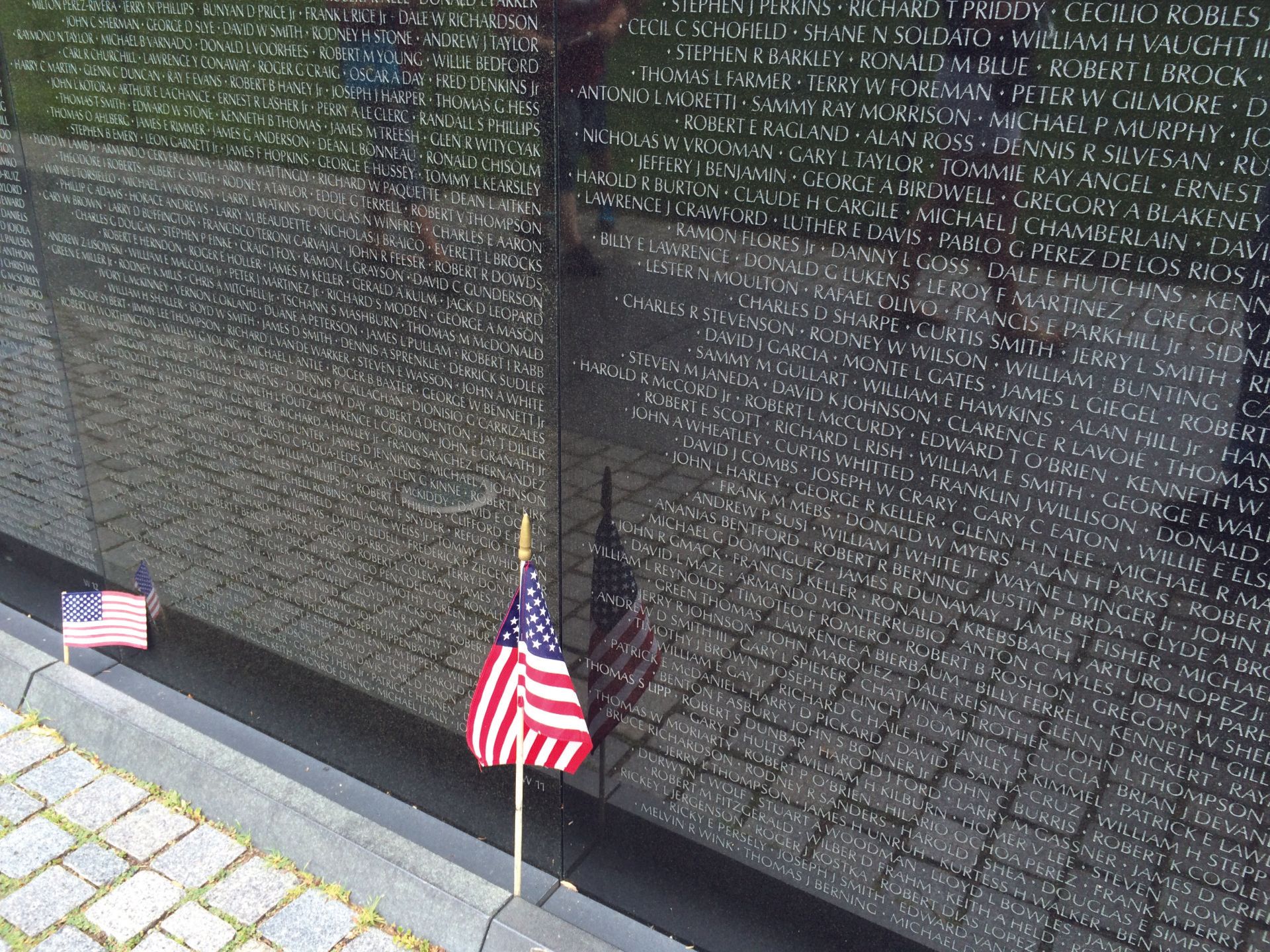 A portion of the Vietnam Memorial, dedicated in 1982 (Author Photo)