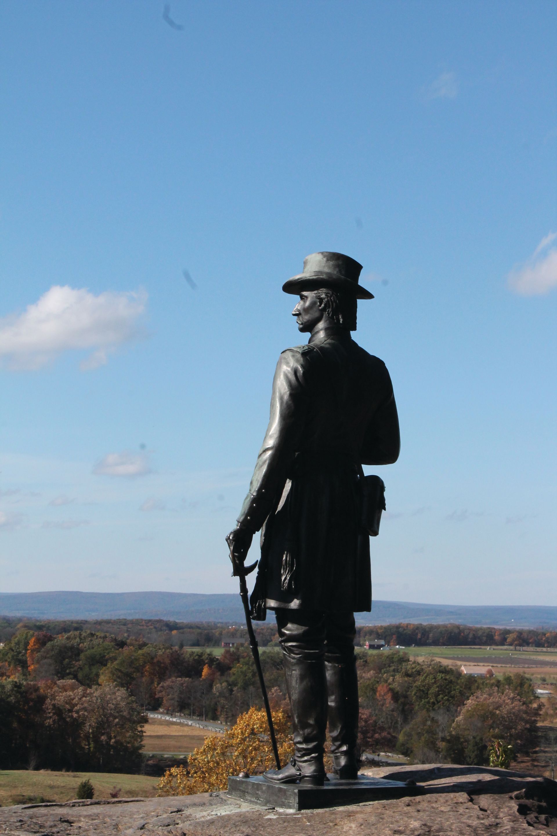 The Warren statue,
Little Round Top
(Author photo)
