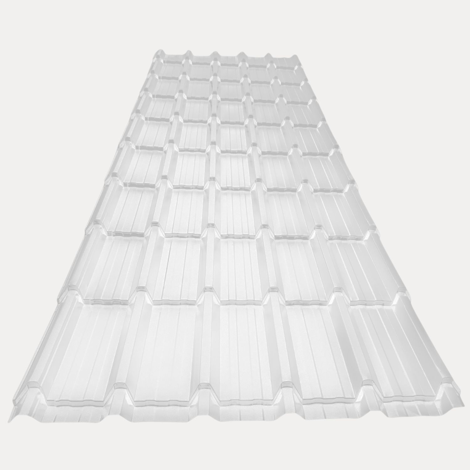 Lámina de plástico corrugado transparente para techos.