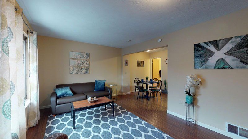 Living Room with sofa and table photo