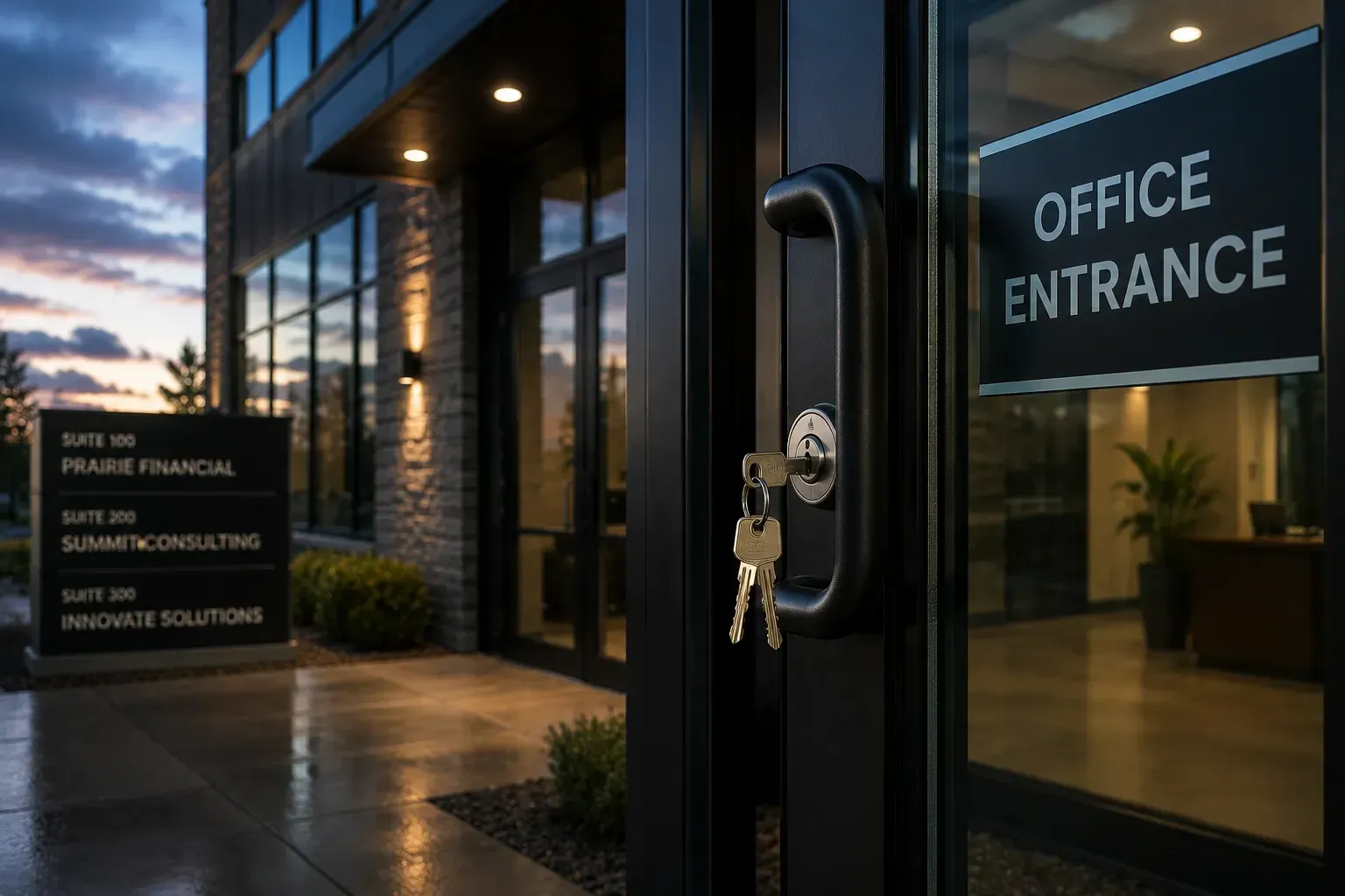 Commercial Door for business unlock services Business lockout service for office entry doors, commercial locks, and key access in Denver CO.