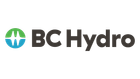 A logo for bc hydro with a green and blue star on a white background.