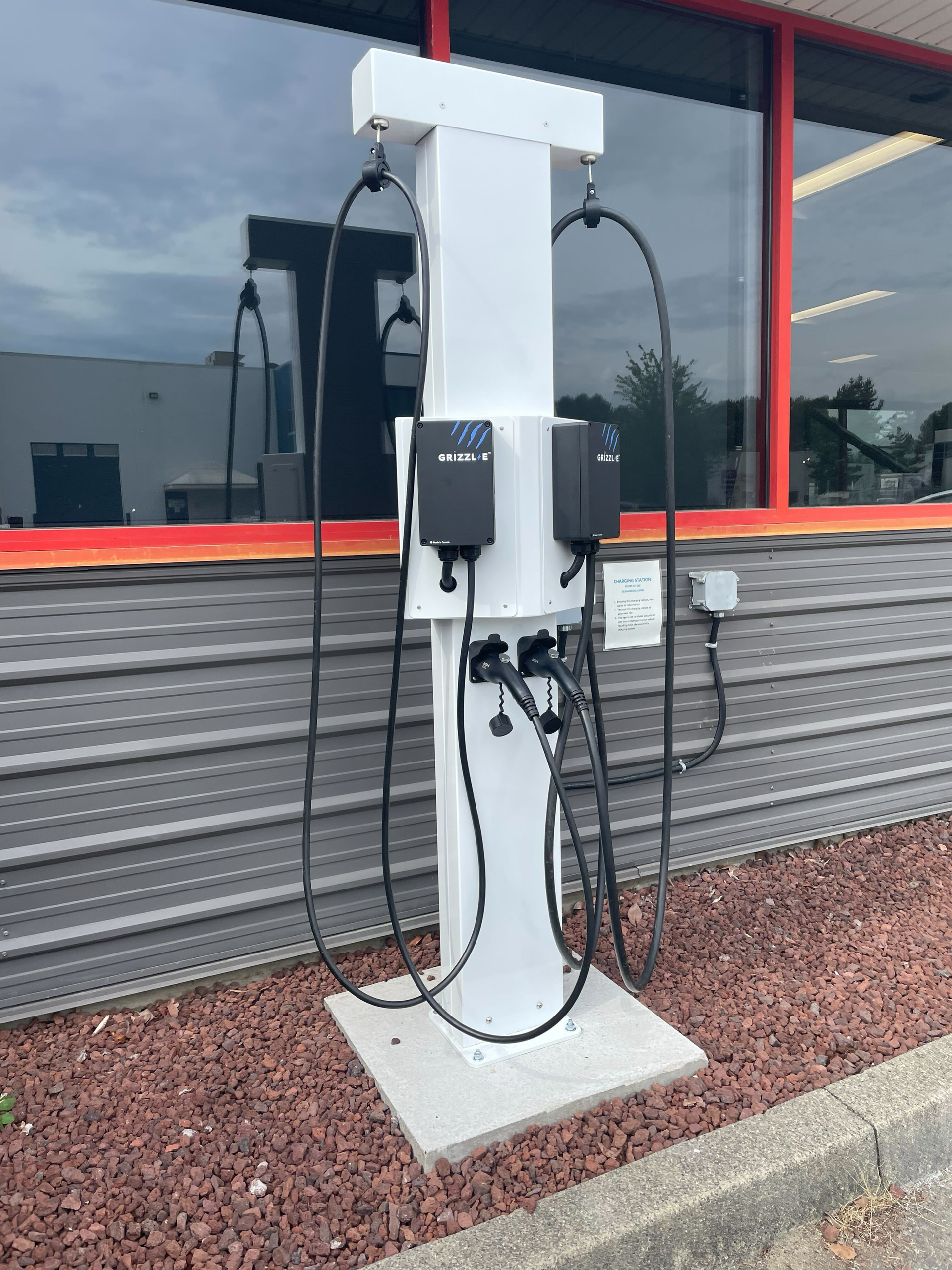 Wattz Up Dual Retraction Pedestal for EV Charger