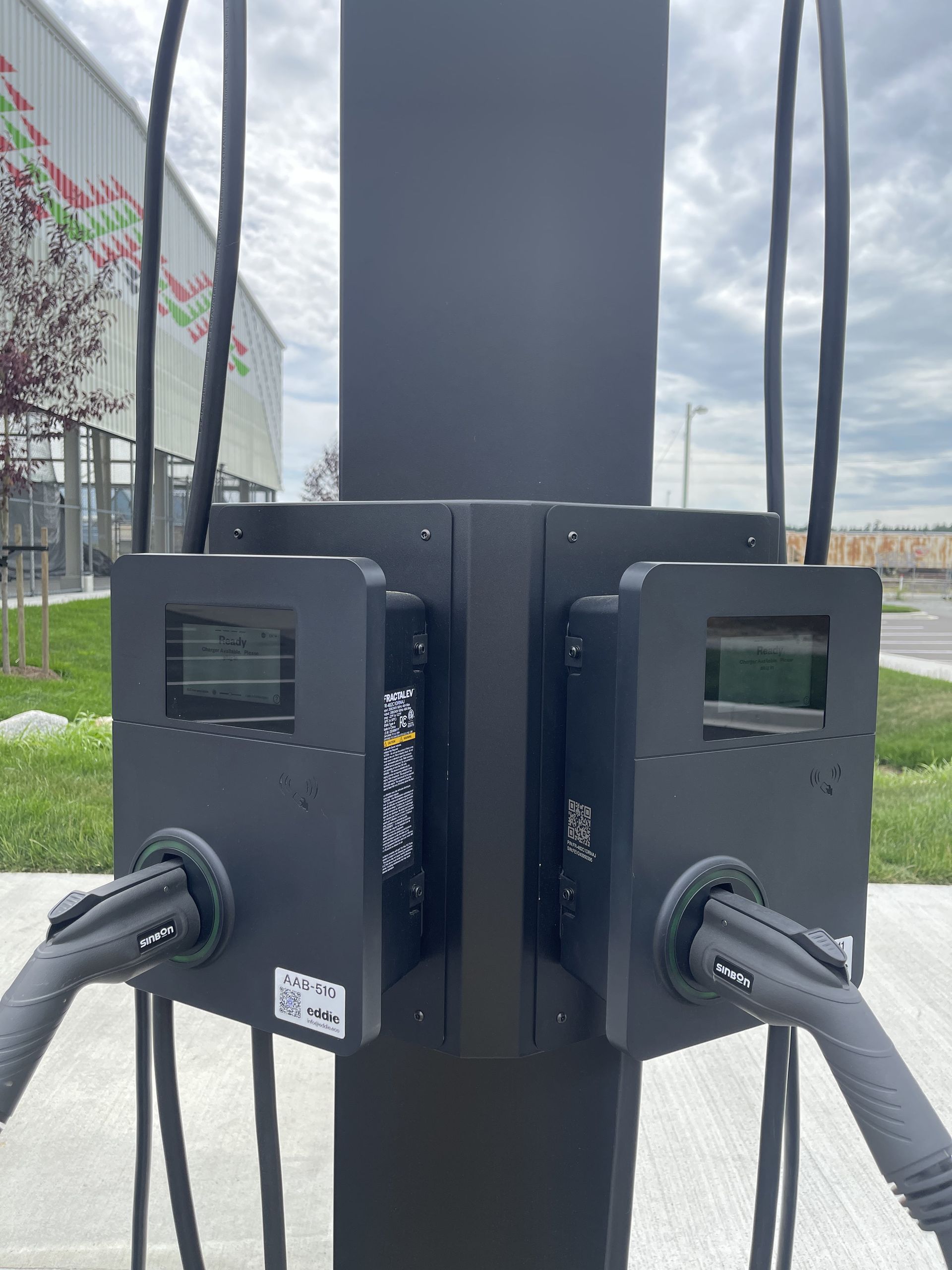 Wattz Up Dual Retraction Pedestal for EV Charger