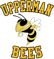 The upperman bees logo has a bee on it