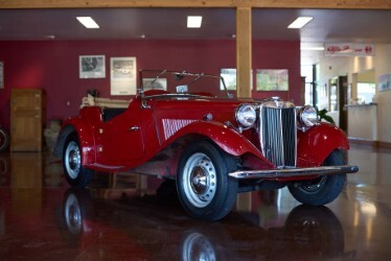 Red classic MG roadster car | Sports Car Shop