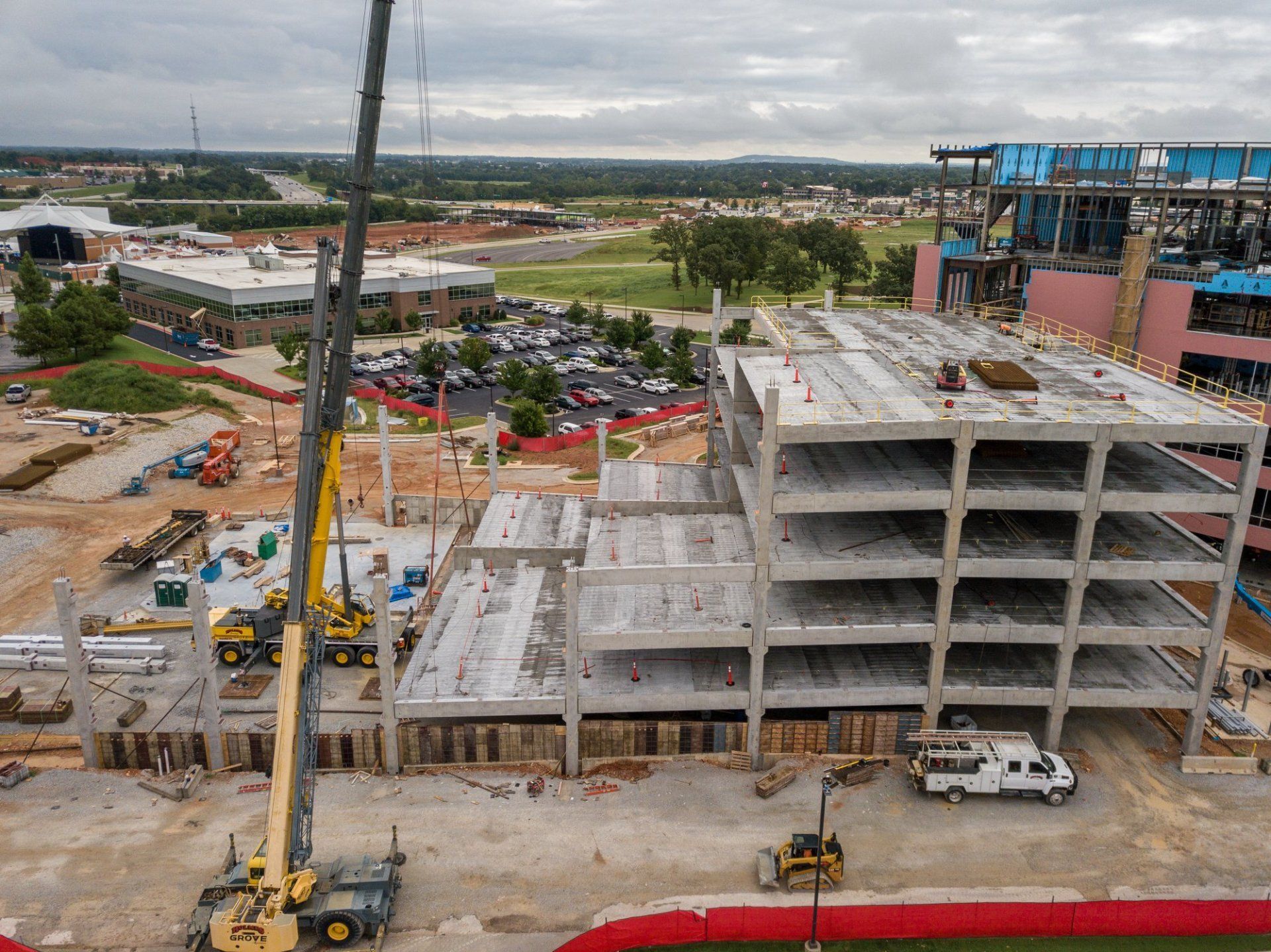 Construction Site of a Building With Supplies | Fort Smith, AR | Holmes Erection Inc.