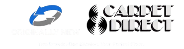The logo for carpet direct is originally new