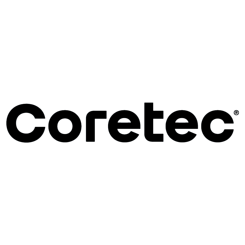 The coretec logo is black and white on a white background.